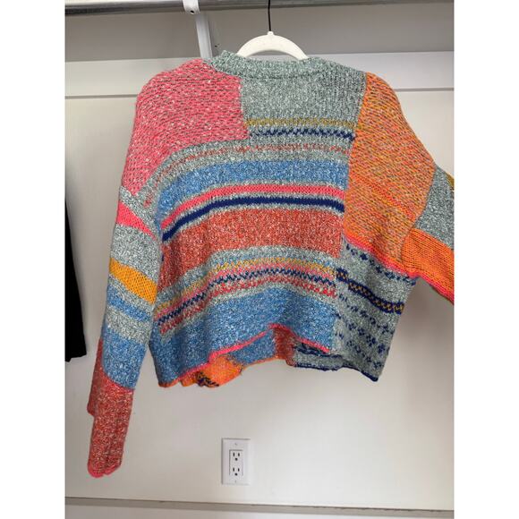 Moon & Madison Women's Multicolor Block Sweater Wool Blend Size XS Oversized - Picture 5 of 8